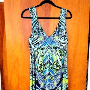Apt. 9 Boho Maxi Blue Green Dress